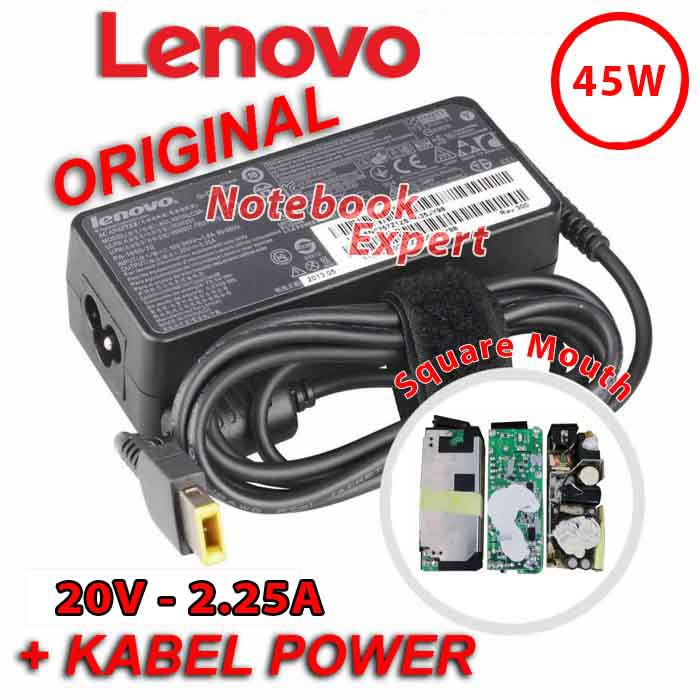 Adaptor / Charger LENOVO 20V - 2.25A (Plug USB/Square Mouth) ORIGINAL