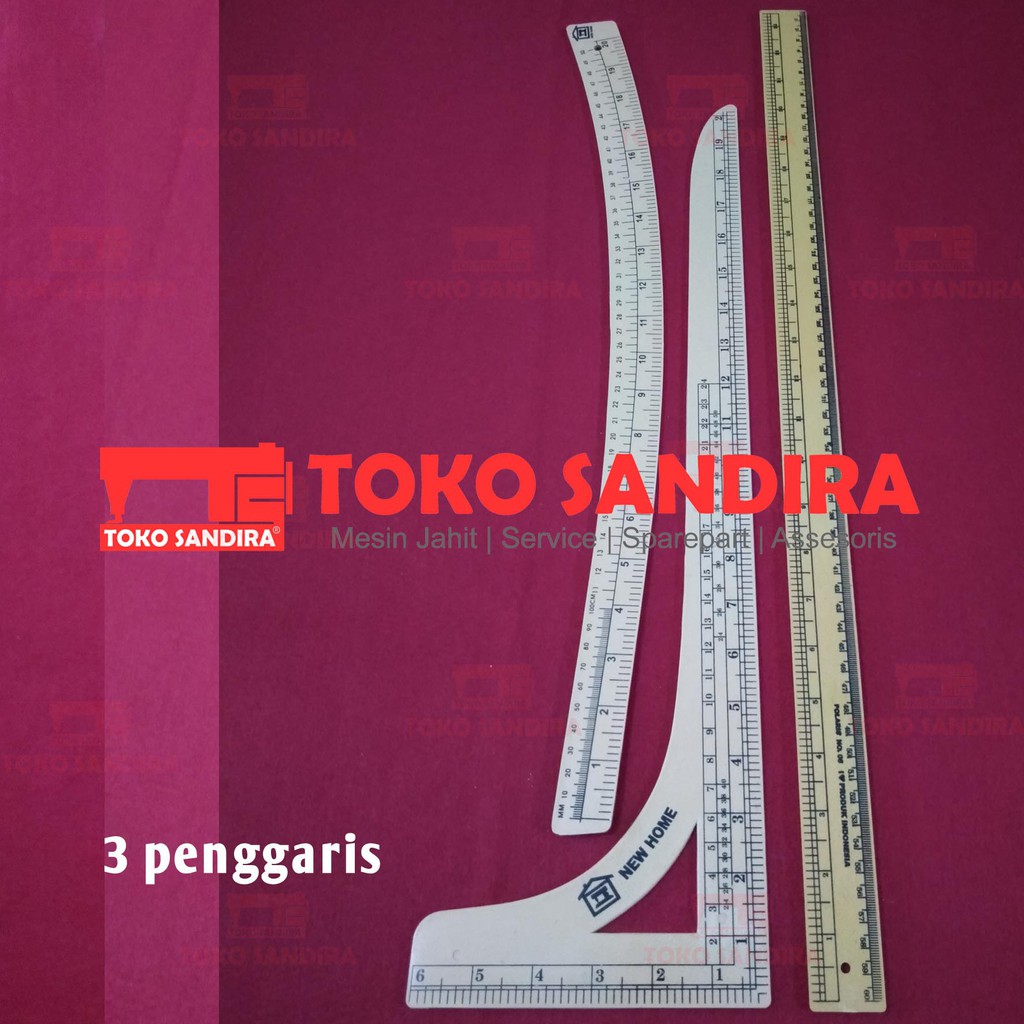 paket penggaris pola jahit/penggaris siku/penggaris lengkung/penggaris lurus