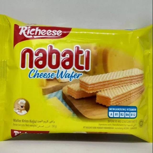 

RICHEESE NABATI CHEESE WAFER 50 GR isi 10 pcs