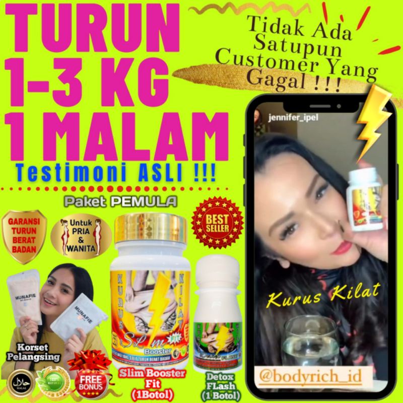 KURUS KILAT PAKET PEMULA Obat Diet Herbal Ampuh Obat Pelangsing Badan Penurun Berat Badan Pembakar Lemak Slim No Herballife