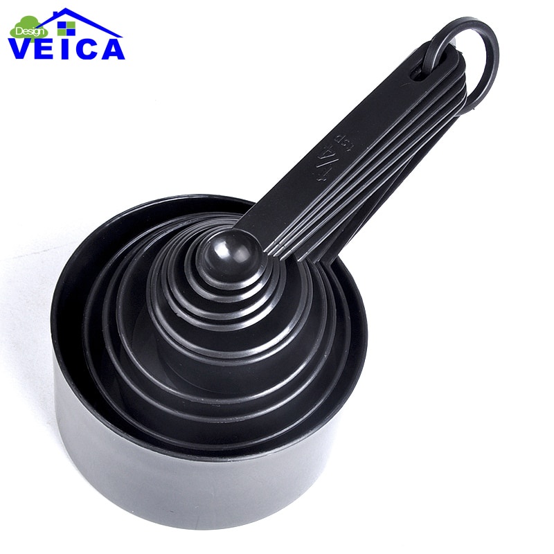 Sendok Takar Ukur 10 PCS Cup Measuring Spoon - Black