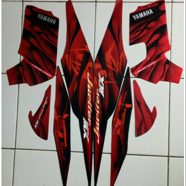 Stiker striping jupiter mx 135 2008 merah