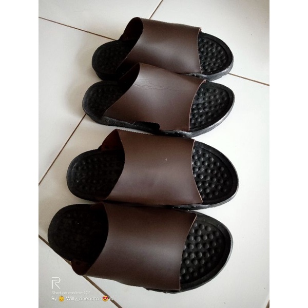 Sandal karet sandal empuk tebal sandal anti selip sandal refleksi sandal pria murah