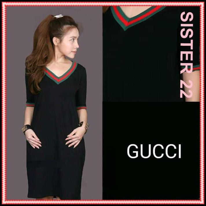 Wnm0 Baju Wanita Dress Gucci Import High Quality Thps