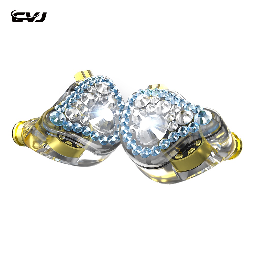 Cvj Shine diamond encrusted Headphone hifi iem River Dusk Kualitas Tinggi Untuk Musim Gugur