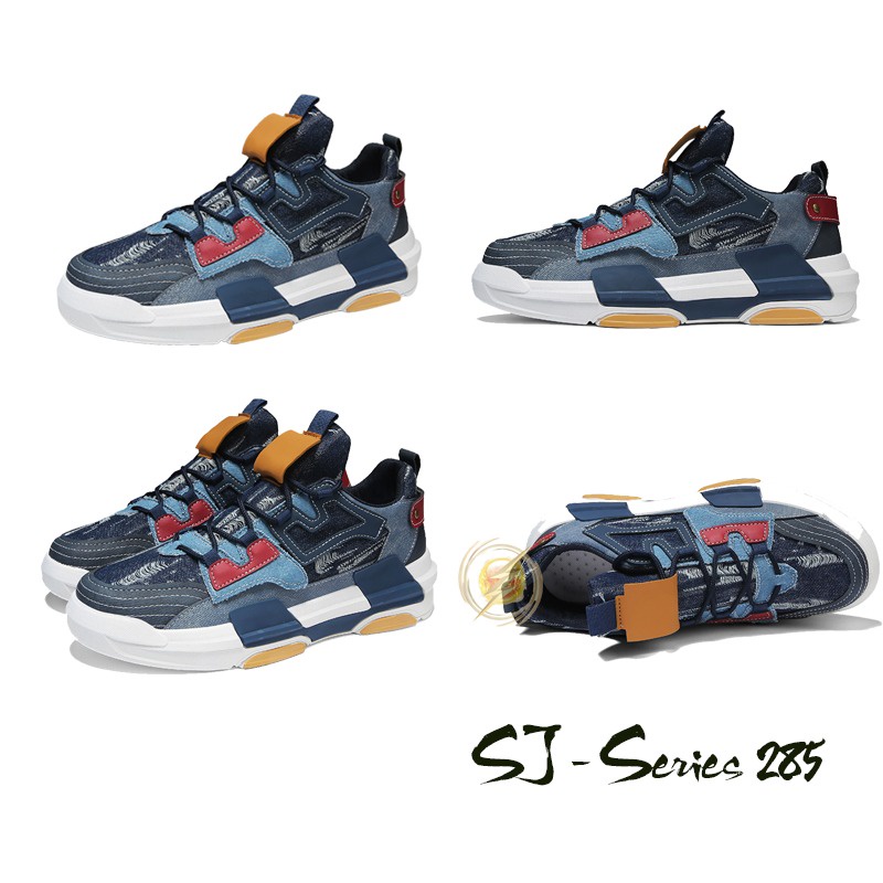 [NOOS] Sepatu Sneakers Pria Motif Jeans Casual Trendy untuk Hangout Kualitas Import Premium - 285