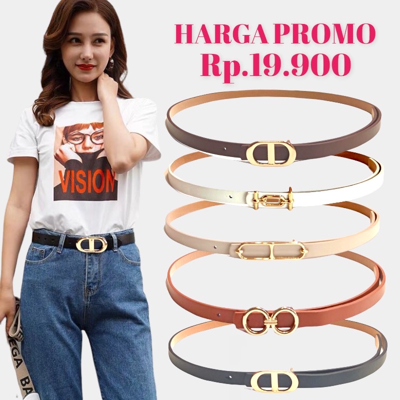 Ikat Pinggang Wanita Cantol Fashion Kulit PU Gesper Wanita Belt / Ikat pinggang wanita IMPORT 119/150