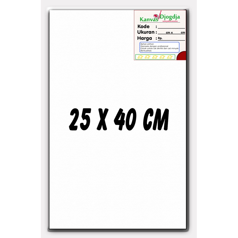 

Kanvas span standar ukuran 25 cm x 40 cm