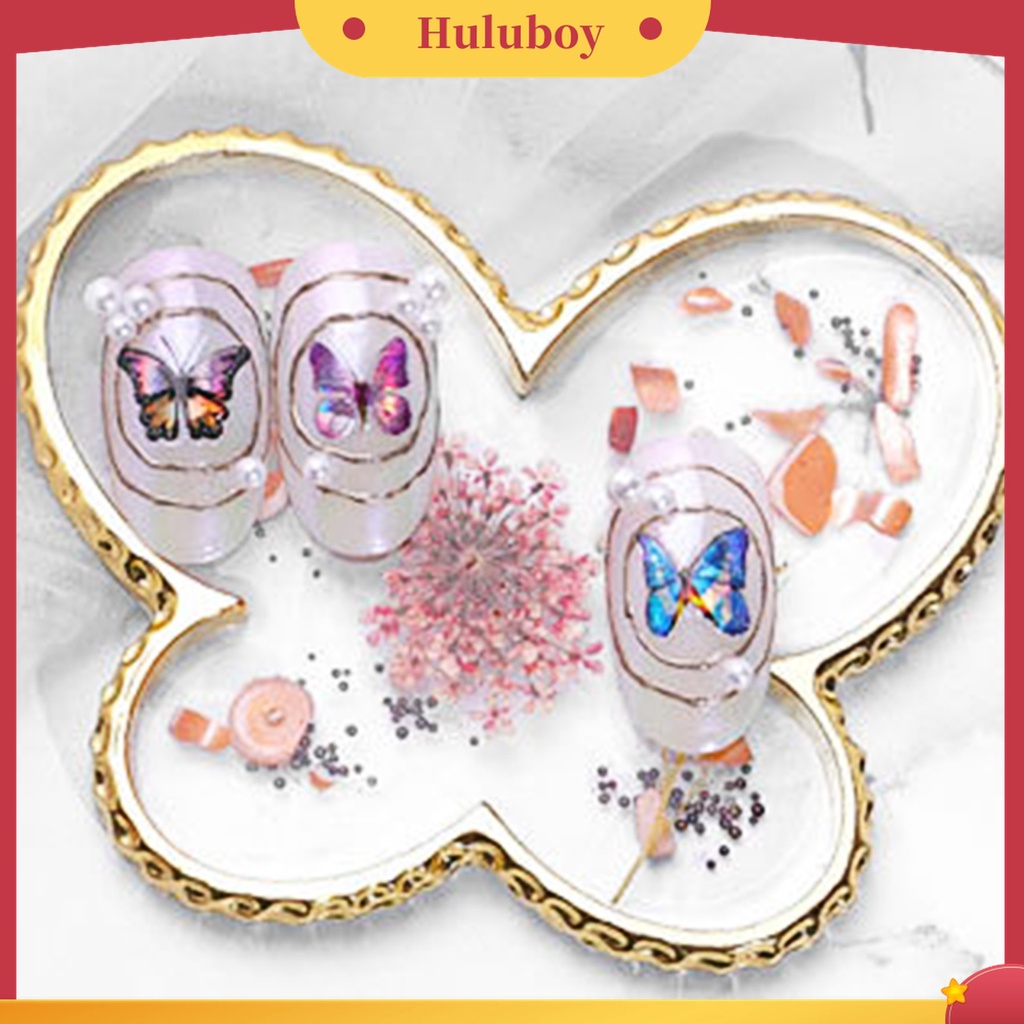 Huluboy Huluboy♡ Palet Cat Kuku Bahan Resin Warna Emas Untuk Nail Art