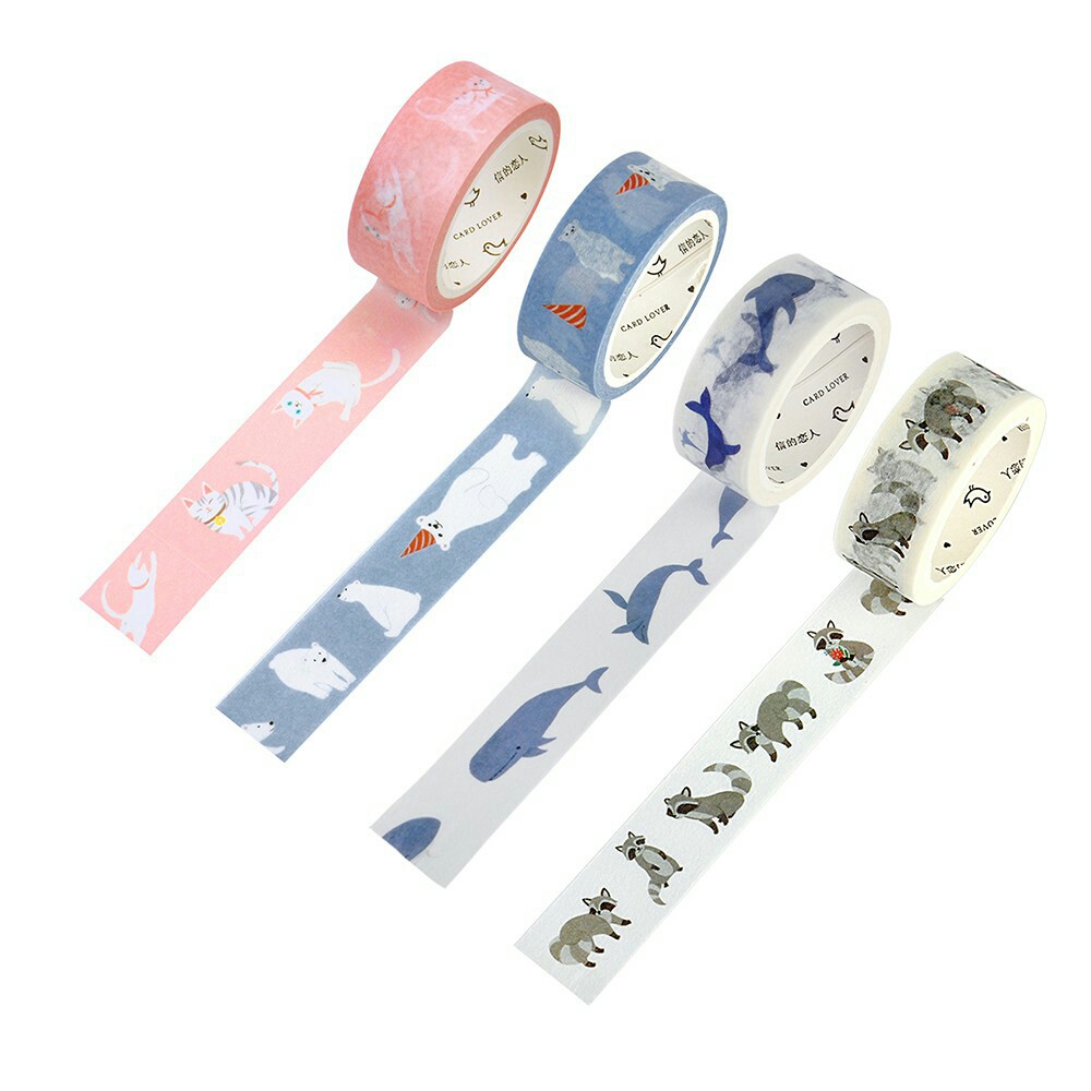 

ANIMAL WASHI TAPE 7M - MASKING TAPE - SCRAPBOOK DECORATIVE PAPER TAPE