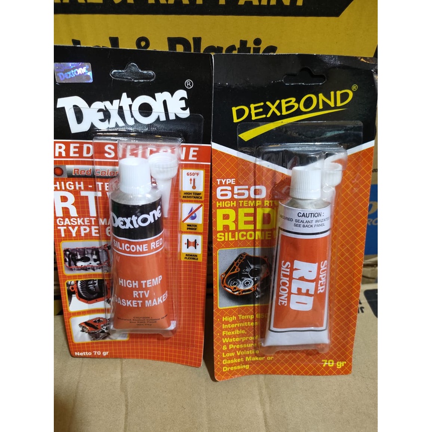 lem merah dextone lem merah dexbond lem anti panas lem blok mesin besar 70gr
