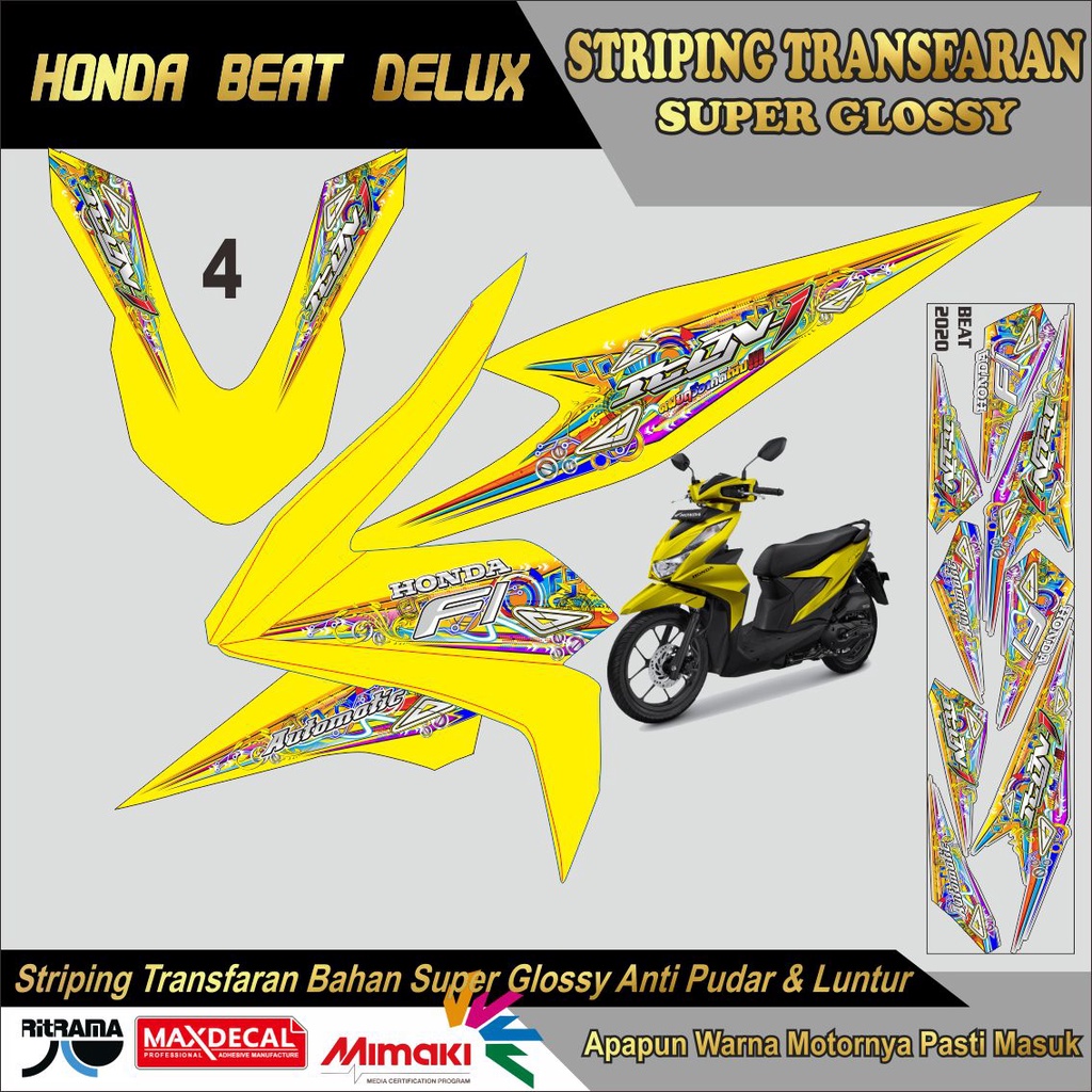 STRIPING TRANSPRAN UV GLOSY BEAT DELUK LIS BODI TRANSPARAN UV GLOSY BEAT DELUK