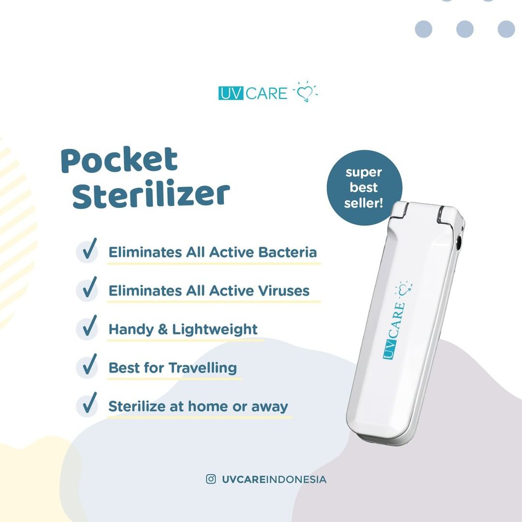 UV CARE Pocket Sterilizer Alat Steril UVCare Portable Travelling