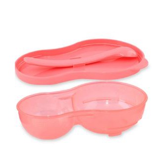 LUSTY BUNNY TEMPAT MAKAN BAYI + TUTUP + SENDOK  BPA FREE ALB-0001