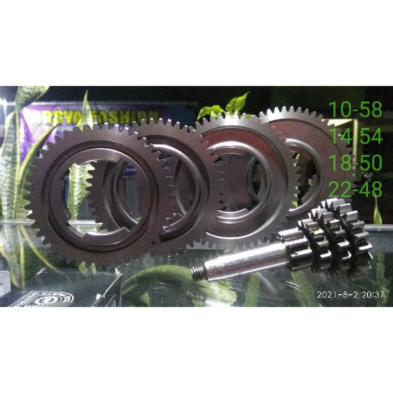 rasio vespa PTS 4 speed