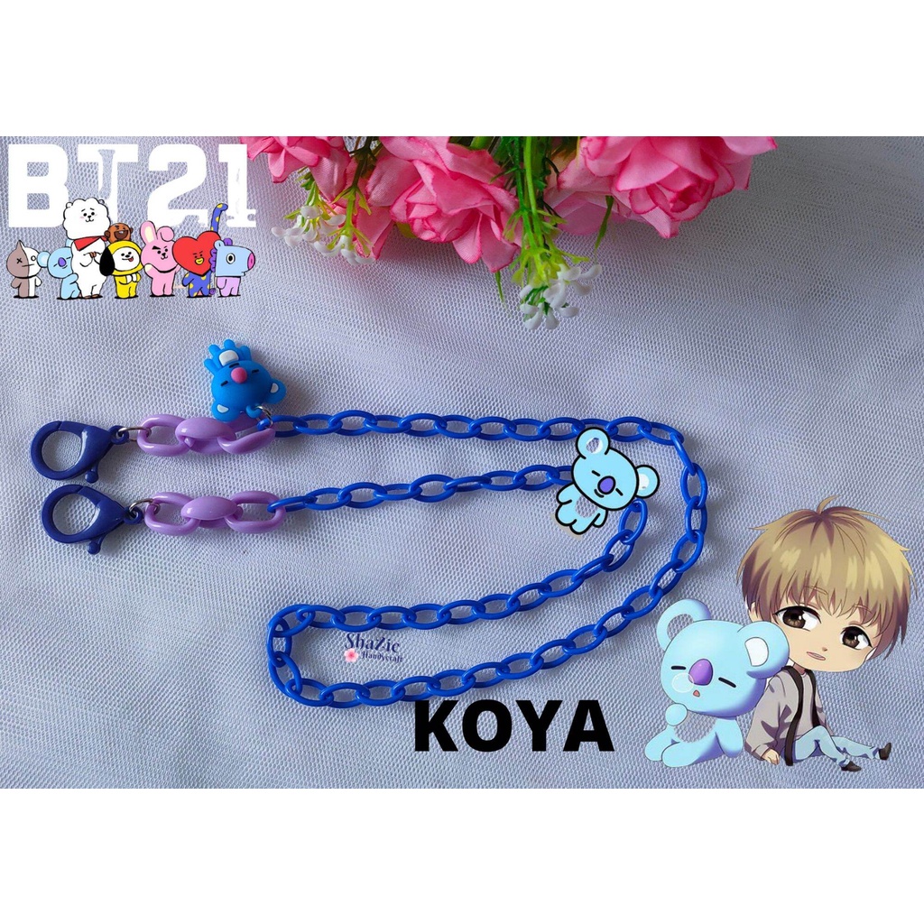 Kalung Tali Masker Rantai BTS / BT21 Strap Mask / Rantai Korea/ Bangtan Boys Strap Mask