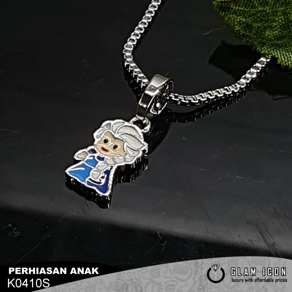 Kalung Anak Karakter Putri Flozen White K0359 KAS