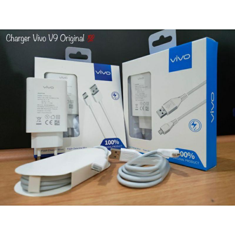 TC TRAVEL CHARGER VIVO V9 MICRO &amp; TYPE-C ORIGINAL 100% FAST CHARGING