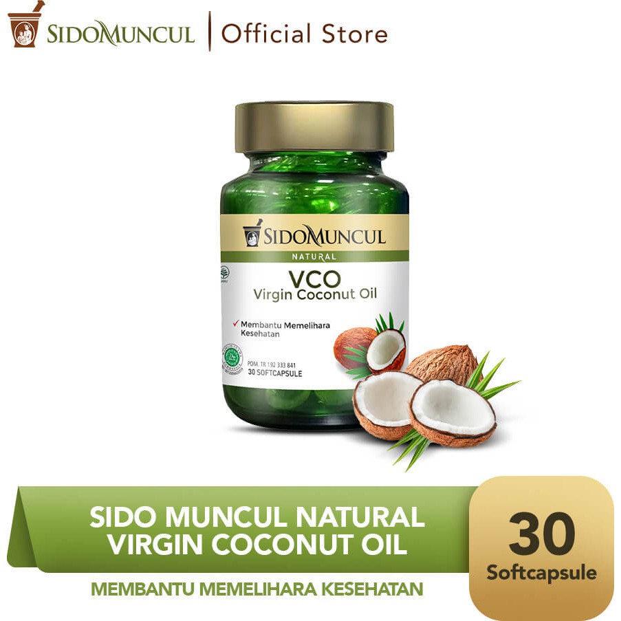 SIDOMUNCUL NATURAL VIRGIN COCONUT OIL CAPSULE 30 / Kesehatan Kulit