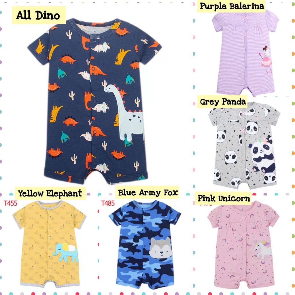 Jumper Pendek Bayi Laki Laki Jumpsuit Romper Overall Bayi Newborn Jumper Kancing Bayi Perempuan