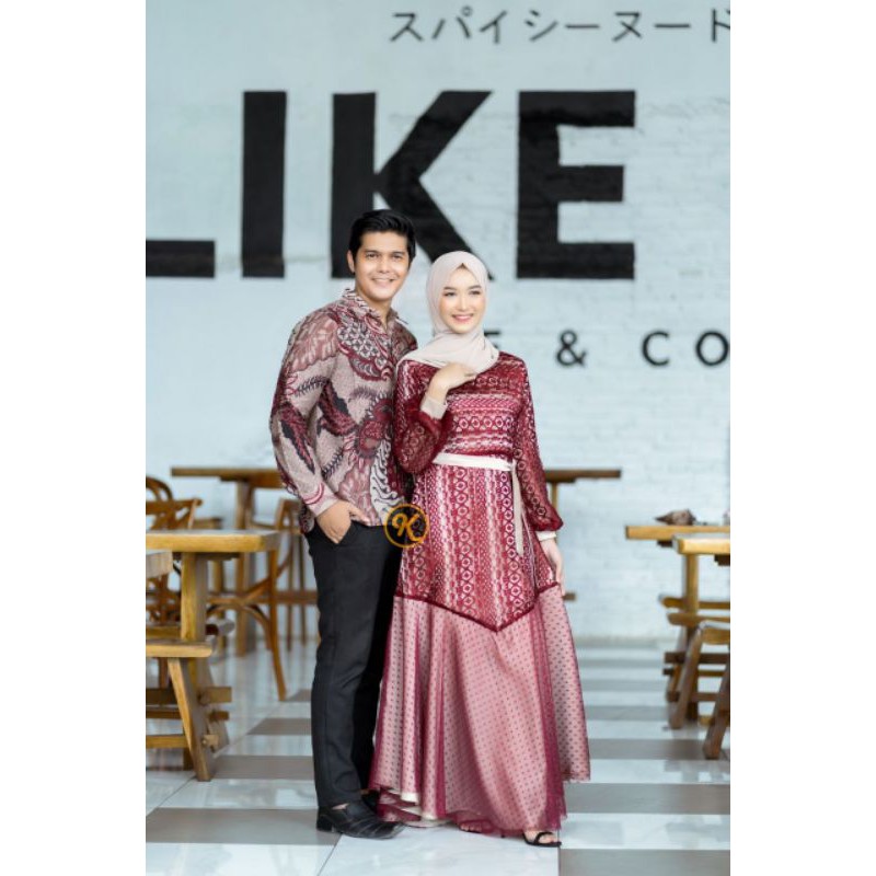 COUPLE KONDANGAN COUPLE GAMIS NIELAM GAUN KONDANGAN OUTFIT KONDANGAN GAUN PESTA