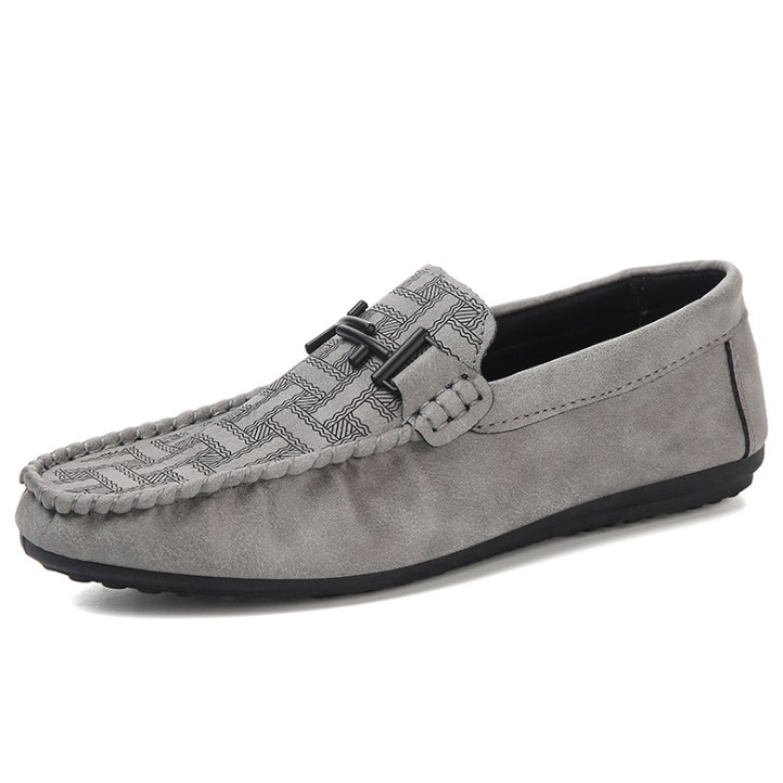 9.9 SUPER BIG SALE TW08-62 Sepatu Pria Import Loafers Kasual Outdoor Fashion-Grey