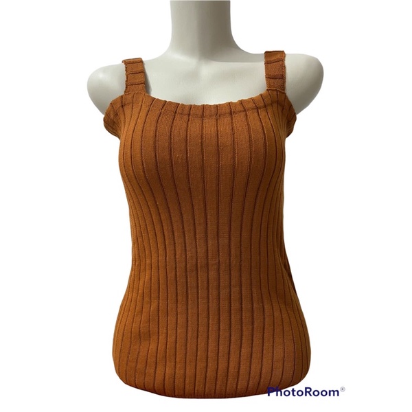 Tanktop Rajut Tali - Atasan Knit Korean - Tanktop Wanita