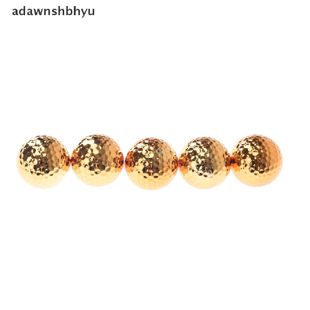 Adawnshbhyu 1pc Bola golf novel ball Peralatan golf Warna Emas