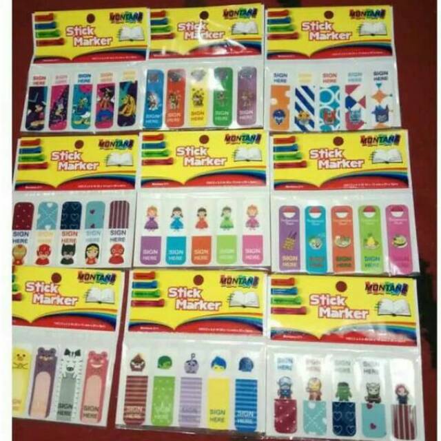

Sticky Notes Plastik Stick Market / Pembatas Buku Halaman