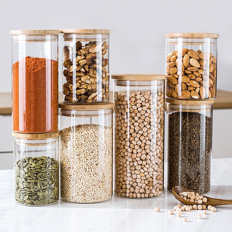 Toples Kaca Kedap Udara | Toples Kaca Tutup Kayu | Toples Kaca Aesthetic | Toples Jar