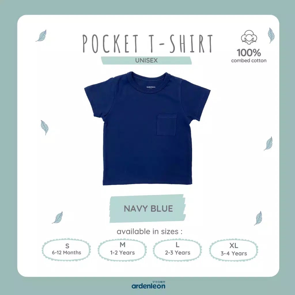 Ardenleon Pocket T-Shirt Unisex // Atasan Lengan Pendek Anak Unisex