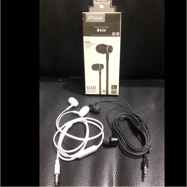 Hf headset AS07 IPHONEE suara bass bagus