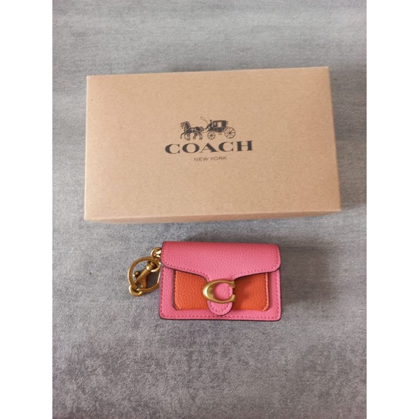 GANTUNGAN KUNCI TAS COACH MINI TABBY BAG CHARM IN COLORBLOCK