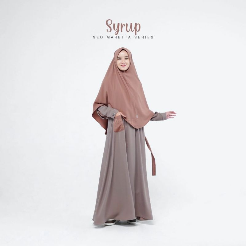 Set Gamis Khimar Syari | Neo Maretta Series - Syrup | Faezia Official Shop | Jamise Syari Sukabumi