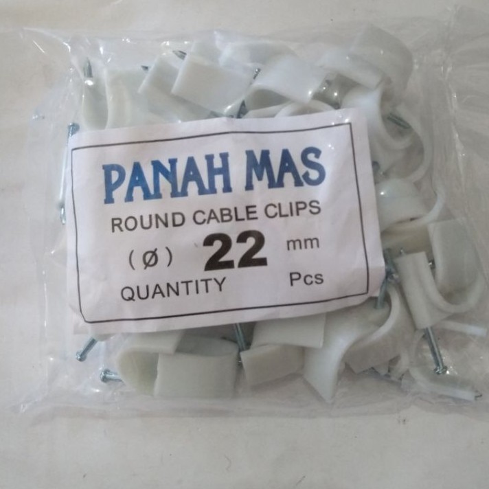 Klem Kabel Paku Beton / Klip Kabel uk.22 mm