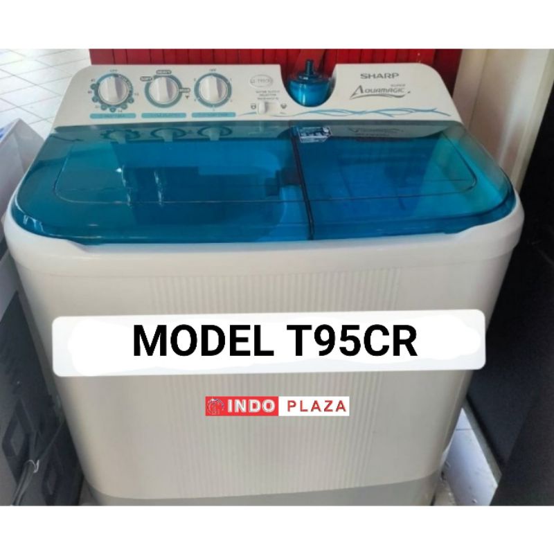 MESIN CUCI SHARP 2 TABUNG 9 KG / 9KG AQUAMAGIC T96CL / T95CR