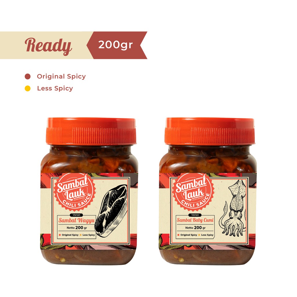

(Ready Stock) Sambal Lauk 200gr | Varian: Wagyu & Baby Cumi