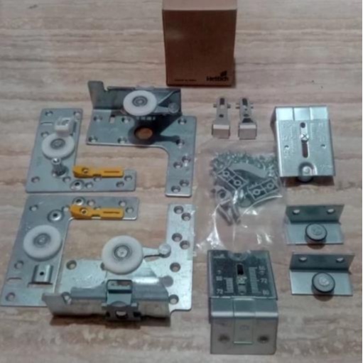 Rel Pintu Lemari 3M Hettich Sliding Putih 2 Pintu 3 Meter 1 Set