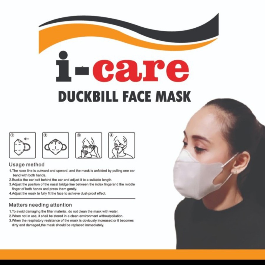 Masker duckbill dewasa 3 lapis surgical mask ply medis duck bill safe