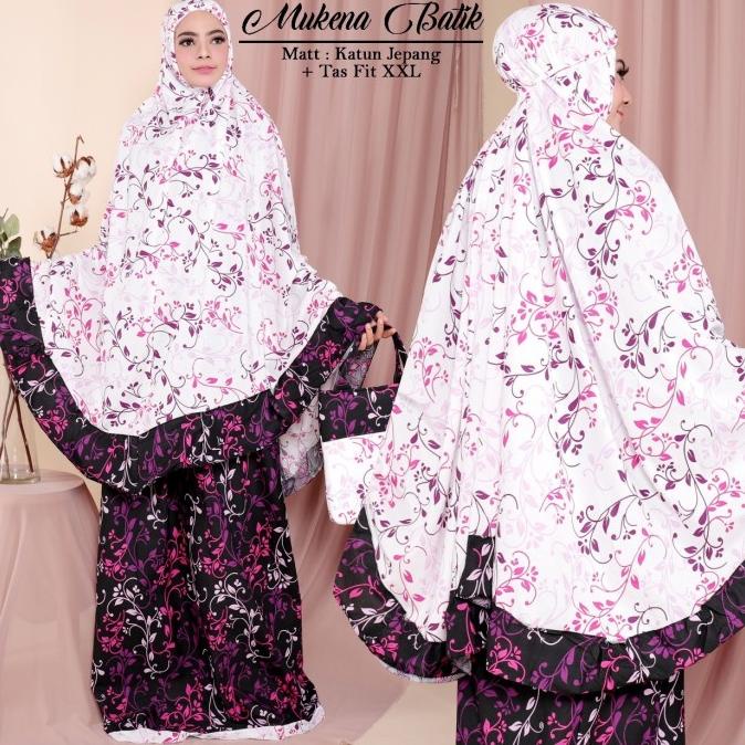 mukena dewasa jumbo mukenah sholat katun asifa putih