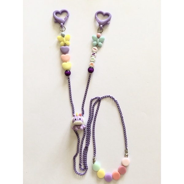 2in1 konektor masker rantai warna