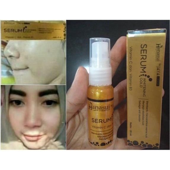 [ ORI ] Whitening Gold Serum Menjadikan Kulit Tampak Bercahaya Putih Halus dan Mampu Menghilangkan Flek Hitam | BPOM 20ml