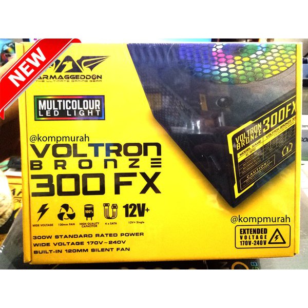 PowerSupply Armaggeddon Bronze Voltron 300FX - PSU 80+ Led RGB