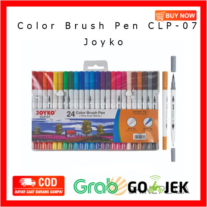 

(BISA COD) [FLASH SALE] Color Brush Pen Joyko 24 Warna CLP-07