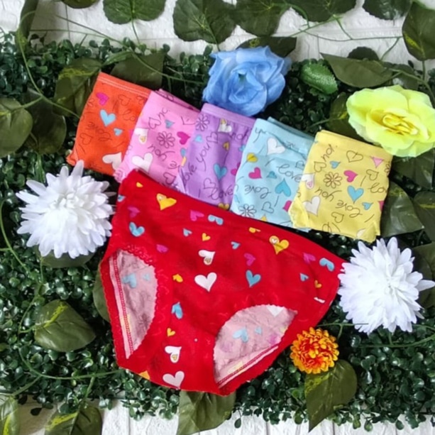 CD Celana Dalam Wanita Dewasa | Motif Bunga Renda Cantik | isi 3 PCS | All Size Fit to M