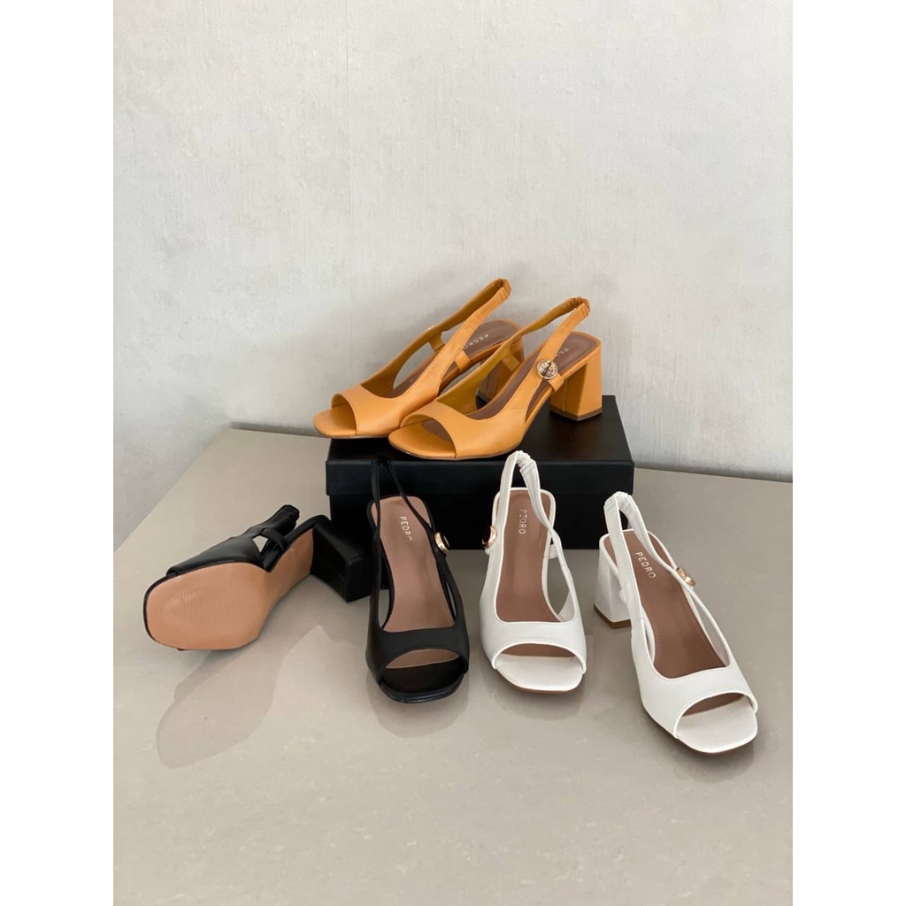 PS064 Sepatu Hak Tinggi Wanita Import Pedro Slingback Mules Heels