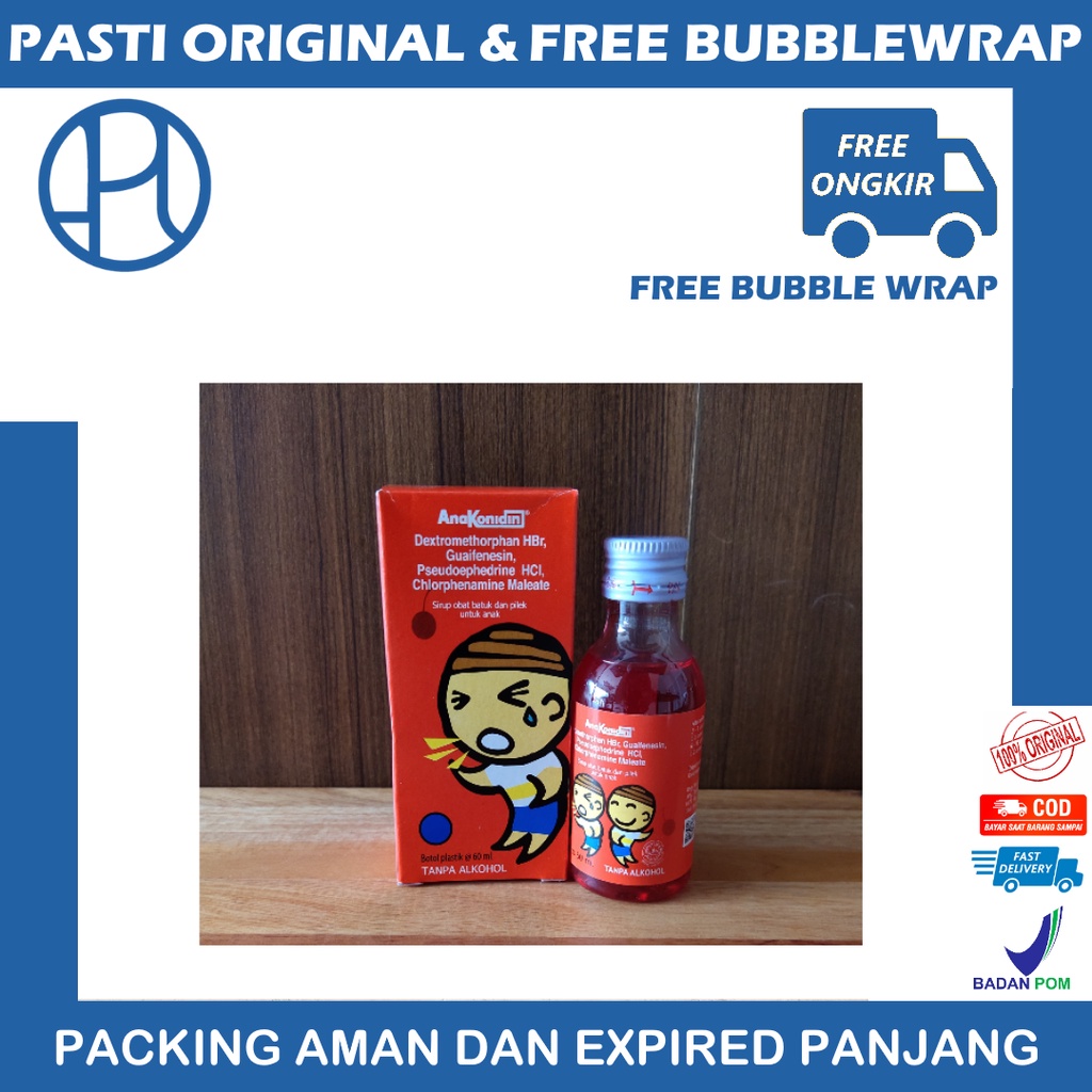 ANAKONIDIN ANAK RASA CHERRY SIRUP 60 ML ANAK KONIDIN OBAT BATUK PILEK ANAK BAYI