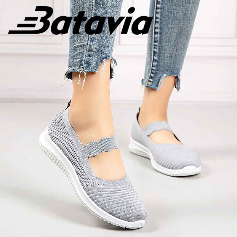 (COD)Batavia Shoes sepatu sepatu wanita sepatu flat rajut Sepatu slip-on slip-on kasual sepatu perempuan A20 A6