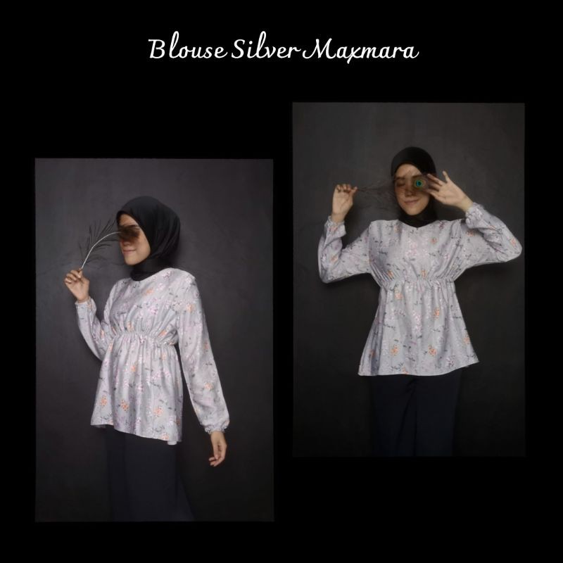 Tunik wanita motif bungan bahan maxmara