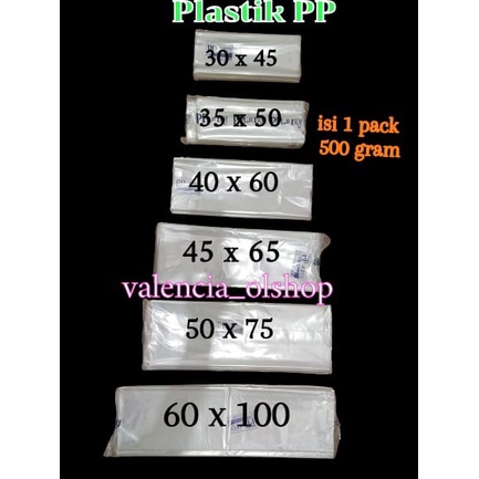 Plastik Kantong Besar Laundry PP Bening 40x60 50x75 60x100 Plastik Loundry Sayur Ikan Sampah Dll